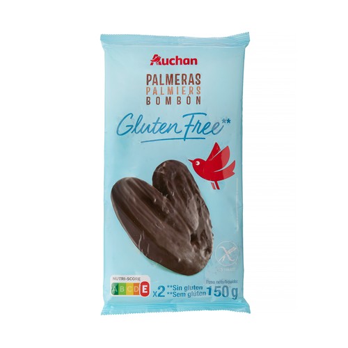PRODUCTO ALCAMPO Palmeras bombón elaboradas sin gluten 2 uds, 150 g.