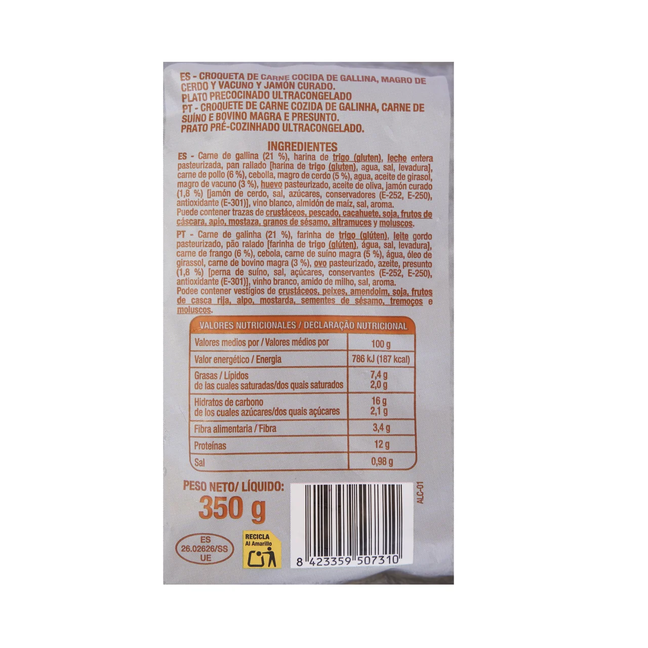AUCHAN Croqueta de cocido 350 g Producto Alcampo.