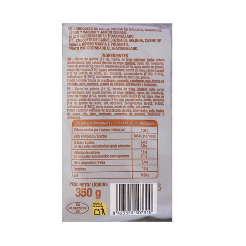 AUCHAN Croqueta de cocido 350 g Producto Alcampo.
