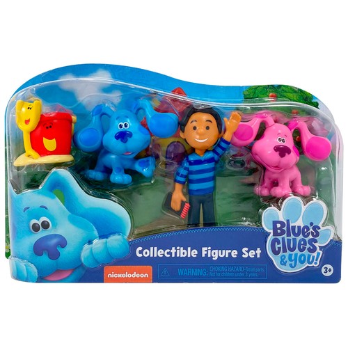 Set de 4 figuras coleccionables de las serie Las pistas de Blue y tú, NICKELODEON.