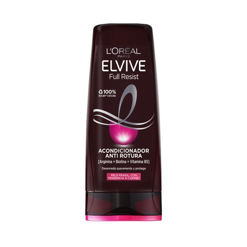 ELVIVE Acondicionador anti rotura para cabellos frágiles, con tendencia a caerse ELVIVE Full resist de L´oréal Paris 300 ml.