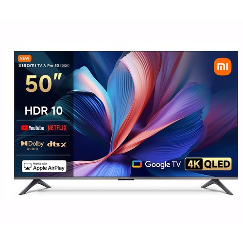 Televisión 127 cm (50") QLED XIAOMI ELA6088EU 4K, Google TV, Smart TV, Dolby Audio, 3 HDMI, USB, Bluetooth 5.0, 120Hz..