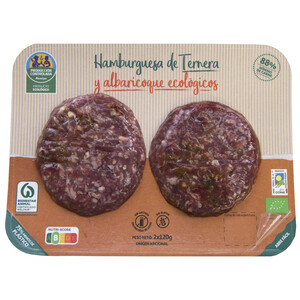 Hamburguesas de tenera ecológica con albaricoque ALCAMPO PRODUCCIÓN CONTROLADA ECOLÓGICO