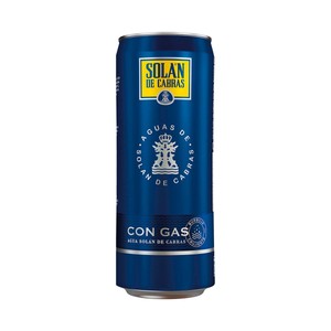 SOLAN DE CABRAS Agua con gas lata de 33 cl.