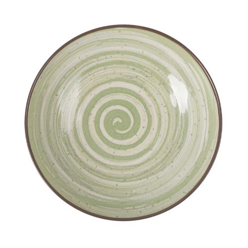 Plato hondo 21cm melamina, modelo Loop verde. MONACO
