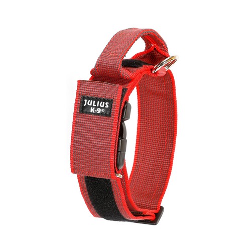 JULIUS K9 Collar regulable para perros con asa de color rojo 40 mm (38-53 cm) 1 ud.