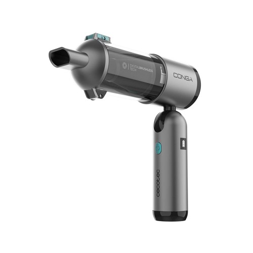 Aspirador de mano CECOTEC Conga Rockstar Micro hand Ultra Flex, 11,1V, autonomía hasta 35 minutos, 4 en 1: aspira, sopla, infla y envasa al vacio