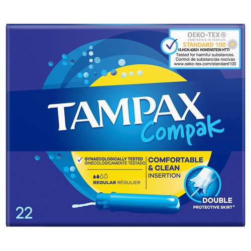 TAMPAX Tampones regular con aplicador TAMPAX Compak 22 uds