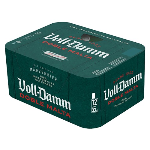 Cerveza doble malta VOLL DAMM pack 12 x 33 cl.