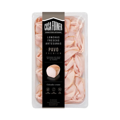 CASA FORNER Pechuga de pavo al horno, cortada en lonchas y colocadas a mano CASA FORNER Premium