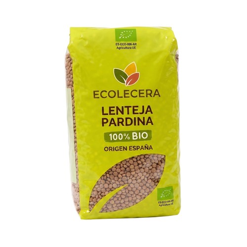 ECOLECERA Lenteja Pardina extra de Aragón de cultivo ecológico  500 g.