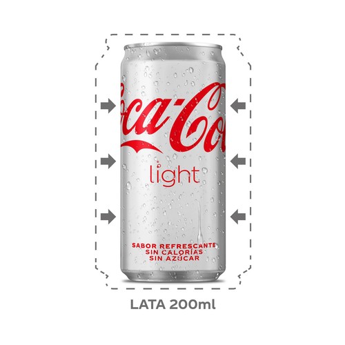 COCA COLA Light Refresco de cola pack 6 mini latas 20 cl.