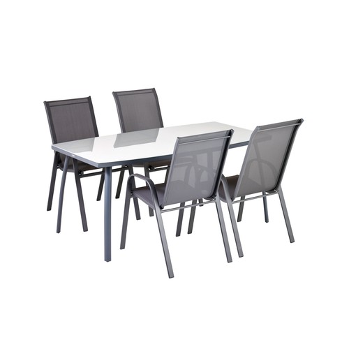 Mesa rectangular de acero de 160x90x73 cm, GARDENSTAR