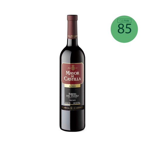Vino tinto roble condenominación de origen Ribera del Duero MAYOR DE CASTILLA botella de 75 cl.