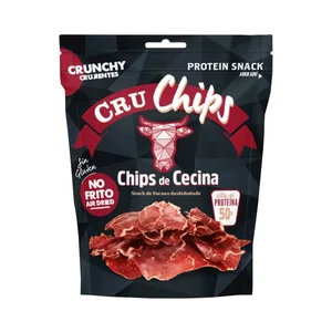 CRUCHIPS Snack crujiente de vacuno deshidratado, no frito CRUCHIPS 25 g.
