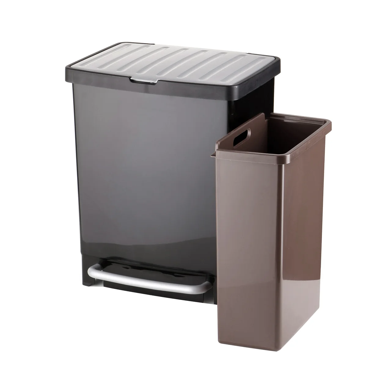 Cubo de basura con espacio para reciclar capacidad el cubo 17l + 8l de la cubeta que se extrae