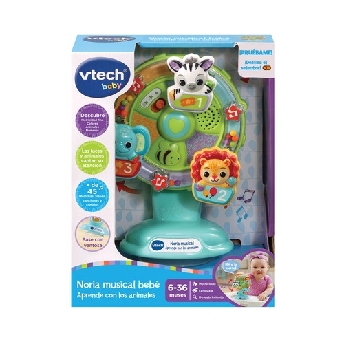 Noria interactiva musical bebé, aprende con los animales, edad recomendada desde 6-36 meses, VTECH BABY.