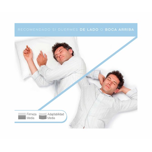 Almohada plumón 30%,  90cm, PIKOLIN.