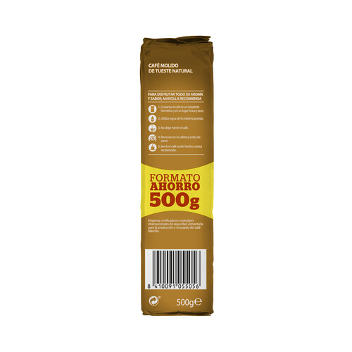 MARCILLA Café molido de tueste natural MARCILLA 500 g.