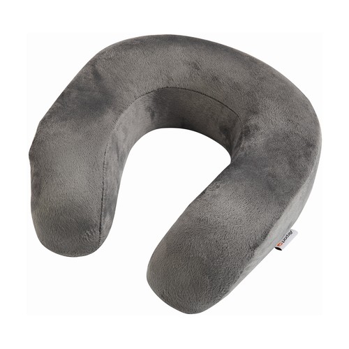 Almohada de viaje con soporte cervical, color negro, AIRPORT ALCAMPO.