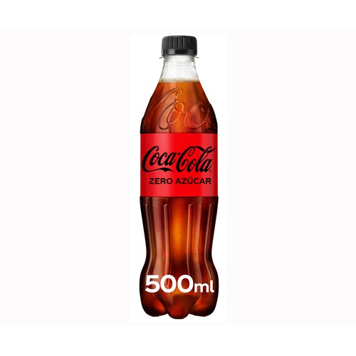 COCA COLA ZERO Refresco de cola Zero azúcar botella de 500 ml.