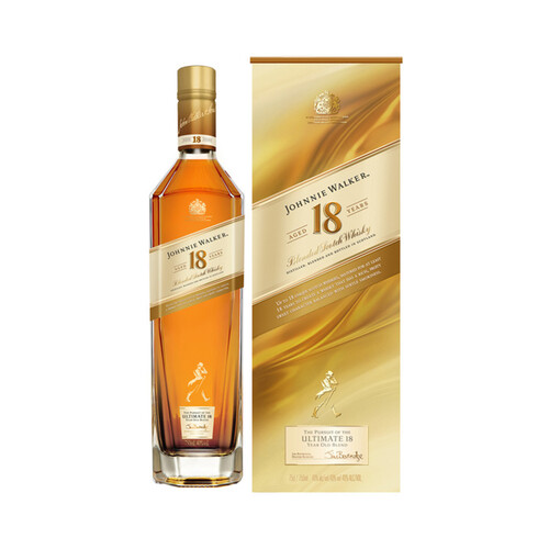 JOHNNIE WALKER Whisky blended escocés de 18 años JOHNNIE WALKER botella de 70 cl.