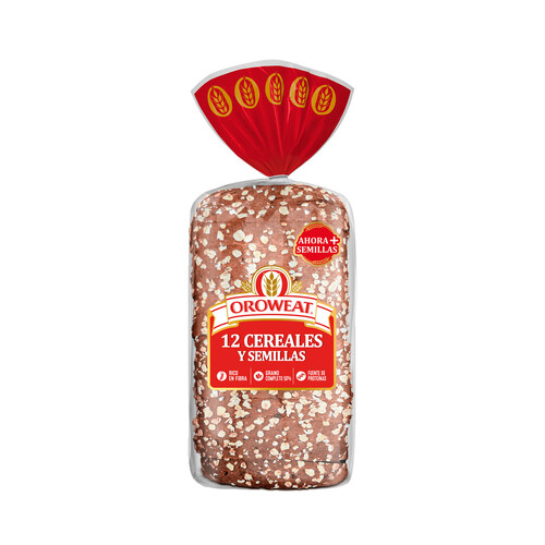 OROWEAT Pan de molde con 12 cereales y semillas 550 g.