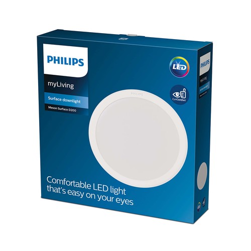 Downlight de superficie redondo, 24W, 1820lm, luz neutra 4000K, PHILIPS.