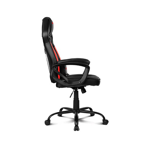 Silla gaming DRIFT DR50 Pro, color negro y rojo, almohadilla lumbar, reclinable, regulación de altura.