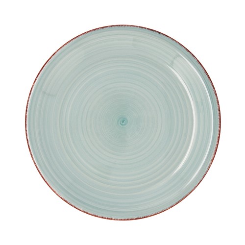 Vajilla completa de 18 platos de gran tamaño de color verde agua, QUID