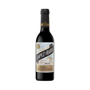 LOPEZ DE HARO  Vino tinto crianza con D.O. Ca. Rioja LOPEZ DE HARO benjamín de 37.5 cl.