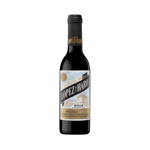 LOPEZ DE HARO  Vino tinto crianza con D.O. Ca. Rioja LOPEZ DE HARO benjamín de 37.5 cl.