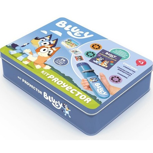 Kit proyector con libro de cuentos BLUEY.