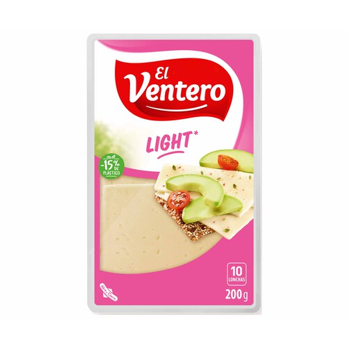EL VENTERO Queso en lonchas tierno light EL VENTERO LIGHT 200 g.