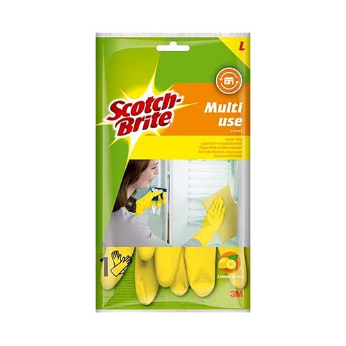 SCOTCH-BRITE Guantes multiusos, esencia limón talla grande SCOTCH-BRITE