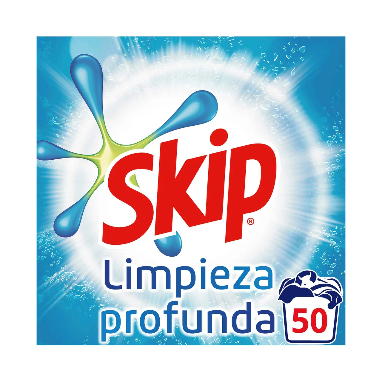 Limpieza profunda Detergente en polvo para lavadora 50 ds.