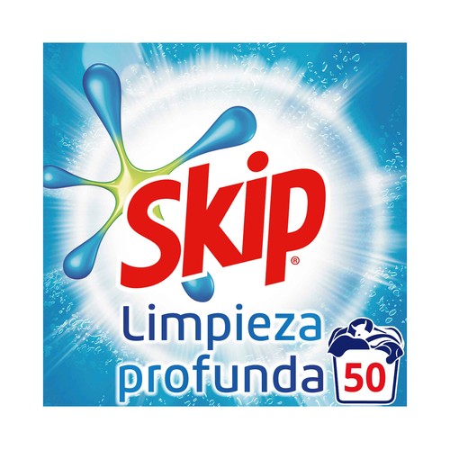 SKIP Limpieza profunda Detergente en polvo para lavadora 50 ds.