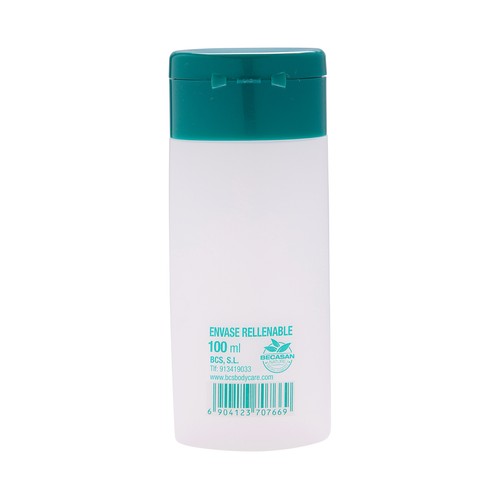 BECASAN NATURE Envase rellenable con tapón de clip BECASAN NATURE 100 ml.