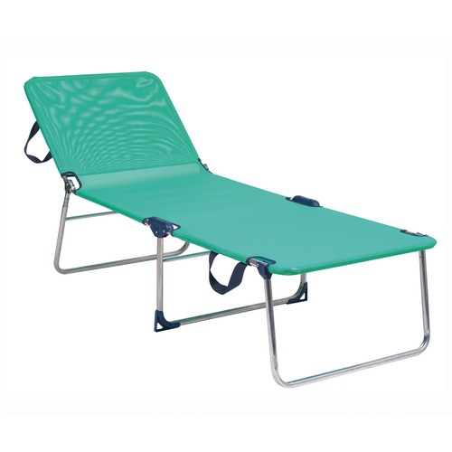 Cama plegable para camping y playa. Fabricada en aluminio y textileno en toda la superficies, medidas: 191x67x42 ALCO.