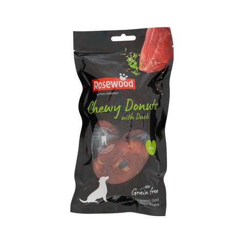 ROSEWOOD Snack para perro donuts masticable de pato 2 x 75 gr
