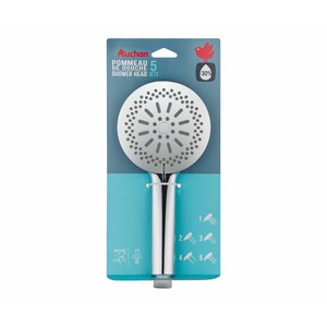 Imagen de Alcachofa de ducha, 5 funciones, PRODUCTO ALCAMPO.