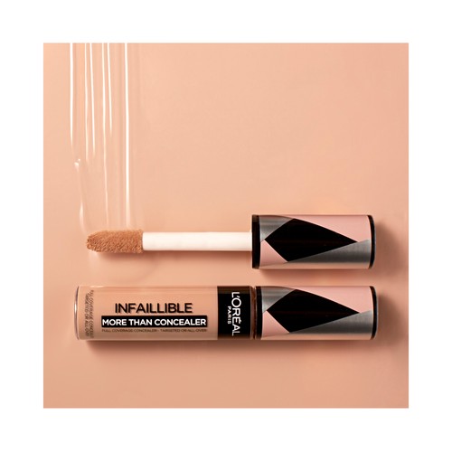 L"ORÉAL PARIS Infaillible more than concealer  tono 329 Cashew  Corrector y base de maquillaje de cobertura completa.