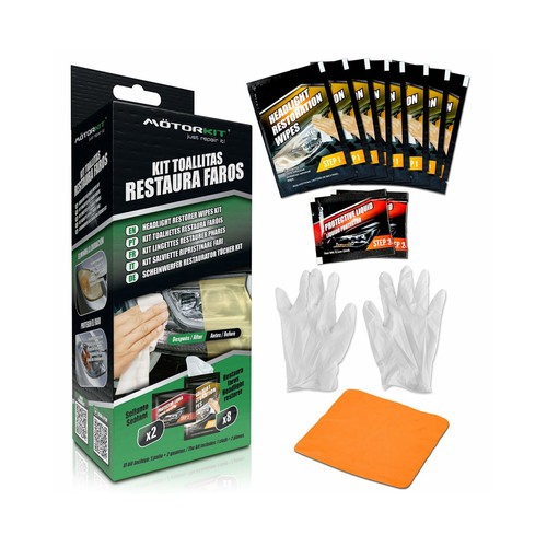 Toallitas Restauradoras de Faros MOTORKIT MOT1004.