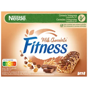 NESTLÉ Barritas de chocolate con leche NESTLÉ Fitness 6 x 22,5 g.