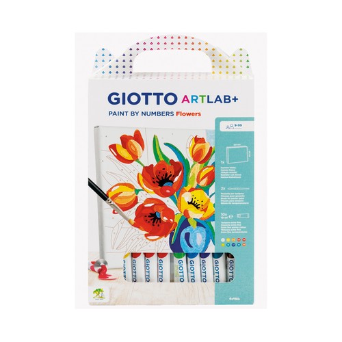 Art Lab pintura por números, flores, GIOTTO.