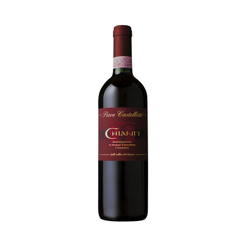 CHIANTI  Vino tinto italiano con D.O. controlada y garantia Toscana CHIANTI botella de 75 cl.