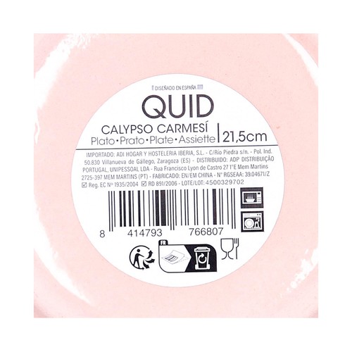 Plato hondo loza de 21,5 cm, carmesi Calypso. QUID