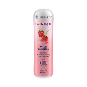Imagen de CONTROL Gel de masaje 3 en 1 de base acuosa y aroma a frutos del bosque CONTROL 200 ml.