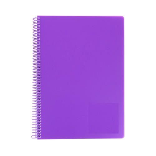 Cuaderno A5 polipropileno 80h 90gr, pauta 3 espiral surtido. AUCHAN