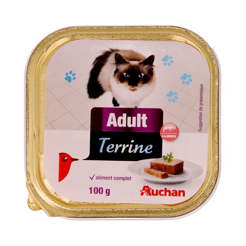 PRODUCTO ALCAMPO Comida para gatos adultos a base de paté de gambas PRODUCTO ALCAMPO tarrina 100 g.